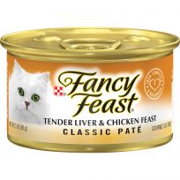 PURINA Fancy Feast Tender Liver & Chicken Feast Cl;assic Pate Cat Food, 3 OZ Can