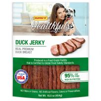 Healthfuls Duck Jerky with Real Premium Duck Breast, 7N08222, 16 OZ Bag