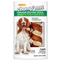 Chomp'ems 6 IN Beefhide Spiral With/Duck 2-Pack, 7N08266