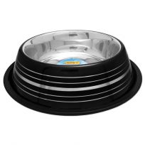Ruffin' It Stainless Steel Bowl Black/Stripes, 7N19234