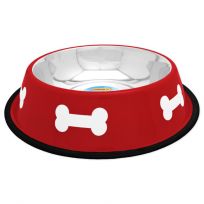 Ruffin' It Stainless Steel Bowl Red/Bones, 7N19264