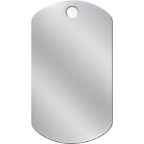 Quick-Tag Chrome Large Military ID, 138016