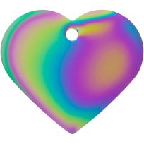 Quick-Tag Rainbow Large Heart Tag, 138024