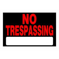 Hillman Adhesive No Trespassing Sign, 839904, 8 IN x 12 IN