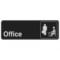 Hillman Adhesive Office Sign, 841754, 3 IN x 9 IN
