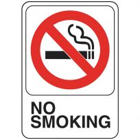 Hillman No Smoking Sign with Symbol, 841770, 5 IN x 7 IN