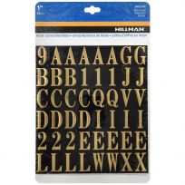Hillman Square Cut Self Adhesive Letters & Numbers, 842266, 1 IN