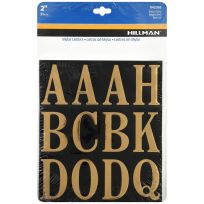 Hillman Square Cut Self Adhesive Letters, 842268, 2 IN