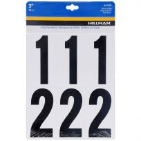 Hillman Square Cut Self Adhesive Numbers, 842274, 3 IN