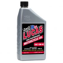 Lucas Oil Products Motorcycle Oil, SAE 10W-40, 10767, 1 Quart