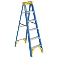 Werner Type I Fiberglass Step Ladder, 6006, 6 FT