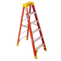 Werner Type IA Fiberglass Step Ladder, 6206, 6 FT