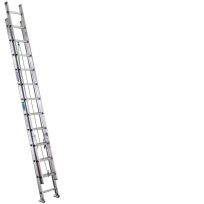 Werner Type II Silver Aluminum D-Rung Extension Ladder, D1224-2, 24 FT