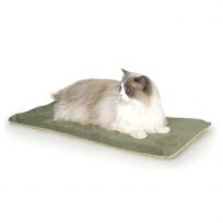 K&H Pet Products Heated Thermo Reversible Kitty Mat, Sage, 100213075, 12-1/2 IN x 25 IN