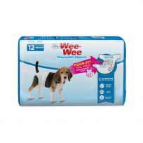 Four Paws Wee Wee Disposable Dog Diapers, 12-Pack, 100534771, Medium