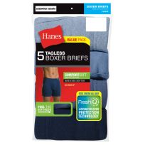 Hanes Men's Tagless Boxer Briefs With Comfortsoft Waistband, 5-Pack