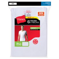 Hanes Men's ComfortSoft V-Neck Undershirt, 6-Pack