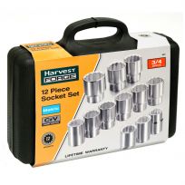 Harvest Forge 3/4 IN Drive Metric Socket Set, 12-Piece, 86827