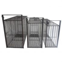 Clay Creek Cages Nestable 3 Pack Raw Steel Gullitine Door Live Traps