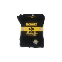 DEWALT Cotton Blend Crew Socks, 7-Pack, DXSC240, Black, 10 - 13