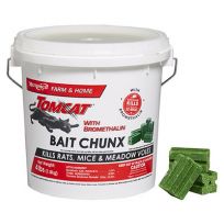Tomcat Bait Chunx with Bromethalin - Kills Rats, Mice & Meadow Voles, 22244, 4 LB