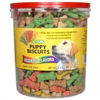 Pet Life Assorted Flavor Biscuit Treat Tub For Puppies, 02904, 2.2 LB