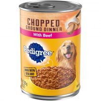 Pedigree Chopped Ground Dinner with Beef, 474-040-15, 22 OZ Can