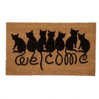 Aspinwall Welcome Cats Coir Mat, IM180-18X30WELCATS, 18 IN x 30 IN