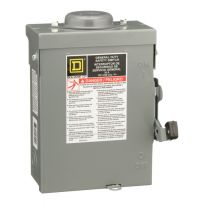 Square D General Duty Fusible Safety Switch 2-Pole , 30A, 120V, D211NRBCP
