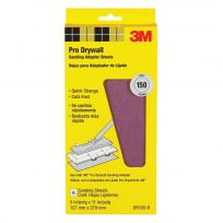 3M Pro Drywall Sanding Adapter Sheets 150 Grit, 10-Pack, DR150-10, 10.5 IN x 11 IN