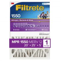 Filtrete Ultra Allergen Reduction Deep Pleat Filter, NDP03-5IN-2, 20 IN x 25 IN x 5 IN