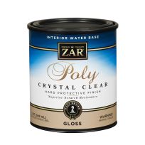 Zar Interior Water Base Polyurethane Crystal Clear, Gloss, 32412, 1 Quart