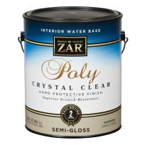 Zar Interior Water Base Poly, Crystal Clear, Semi-Gloss, 34513, 1 Gallon