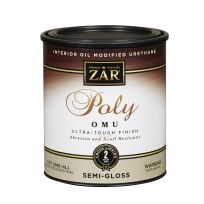 Zar Interior Oil Modified Urethane Poly OMU, Semi-Gloss, 36112, 1 Quart