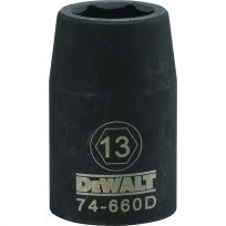 DEWALT 6-Point 1/2 IN Drive Impact Socket, DWMT74660OSP, 13 mm
