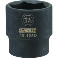 DEWALT 6-Point 1/2 Drive Standard Impact Socket, DWMT75125OSP, 1-1/8 IN