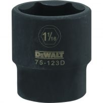 DEWALT 6-Point 1/2 Drive Standard Impact Socket, DWMT75123OSP, 1-1/16 IN