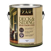 Zar Deck & Siding Solid Color Stain, 86513, White, 1 Gallon