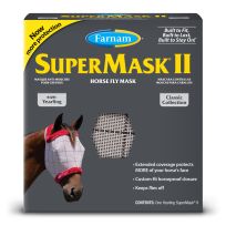 Farnam SuperMask II Horse Fly Mask Classic Collection, Yearling / Large Pony Size, 100526863