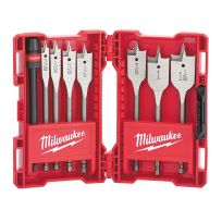 Milwaukee Tool Flat Boring Bit Kit, 8-Piece, 49-22-0175