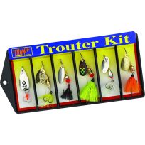 Mepps Trouter Kit - 6 Lure Plain and Dressed Treble Hook Assortment, K1D