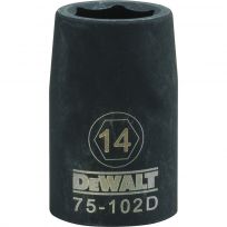 DEWALT 6-Point 1/2 IN Drive Impact Socket, DWMT75102OSP, 14 mm