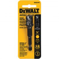 DEWALT Impact Ready 1/4 IN Hex Shank Socket Adapter, DW2547IR, 1/2 IN