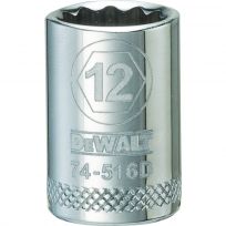 DEWALT 12-Point 3/8 IN Drive Socket, DWMT74516OSP, 12 mm