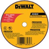 DEWALT A36t Fast Cutting Wheel, 4 IN x .035 IN x 3/8 IN, DW8717