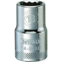 DEWALT 12-Point 1/2 IN Drive Socket, DWMT74568OSP, 13 mm