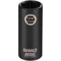 DEWALT 6-Point 3/8 Drive Deep Impact Ready Socket, DW2290, 13/16 IN