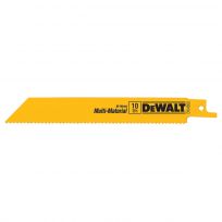 DEWALT Straight Back Bi-Metal Reciprocating Saw Blade, General Purpose, 6 IN, 10 TPI, 2-Pack, DW4806-2
