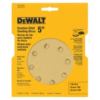 DEWALT 8 Hole 80 Grit Random Ordit Sanding Discs, 5 IN, DW4301