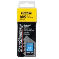 Stanley Heavy Duty Narrow Crown Staples 1/4 IN, 1, 000-Pack, TRA704T